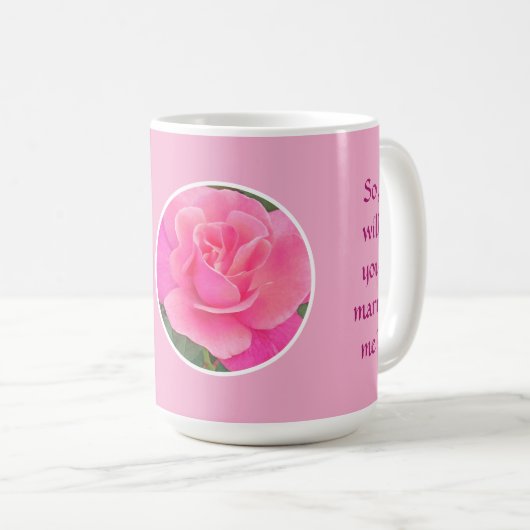 バレンタインデーの驚きの結婚提案 コーヒーマグカップ (正面右)