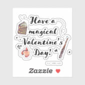 バレンタインデーの魔法の日を過ごす シール (シート)