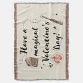 バレンタインデーの魔法の日を過ごす スローブランケット (正面縦)