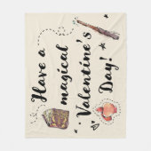 バレンタインデーの魔法の日を過ごす フリースブランケット (正面)