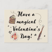 バレンタインデーの魔法の日を過ごす ポストカード (正面)
