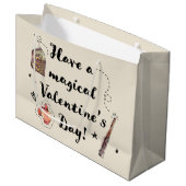 バレンタインデーの魔法の日を過ごす ラージペーパーバッグ (正面アングル)