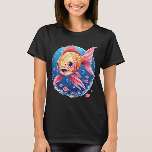 バレンタインデーの魚 Tシャツ (正面)