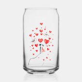 バレンタインデーの鳥 ガラス缶 (正面)