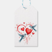 バレンタインデーの鳥 ギフトタグ (正面)