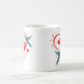 バレンタインデーの鳥 コーヒーマグカップ (中央)