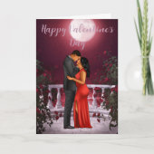 バレンタインデーの黒いカップル用カード カード (正面)