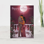 バレンタインデーの黒いカップル用カード カード (正面)