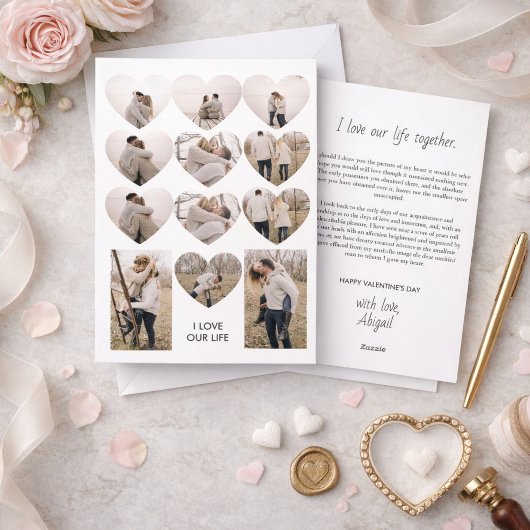 バレンタインデーの12枚の画像コレクション シーズンカード