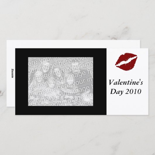 バレンタインデーの2010年の写真カード シーズンカード (正面/裏面)