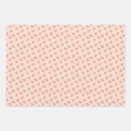 バレンタインデーの3ラッピング紙 ラッピングペーパーシート