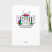 バレンタインデーのLGBTQアライのラクーン カード (裏面)