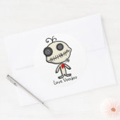 バレンタインデーのPinを付け、それとされて下さい ラウンドシール (封筒)