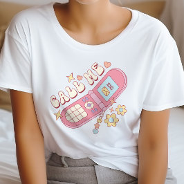 バレンタインデーのTシャツに電話 Tシャツ