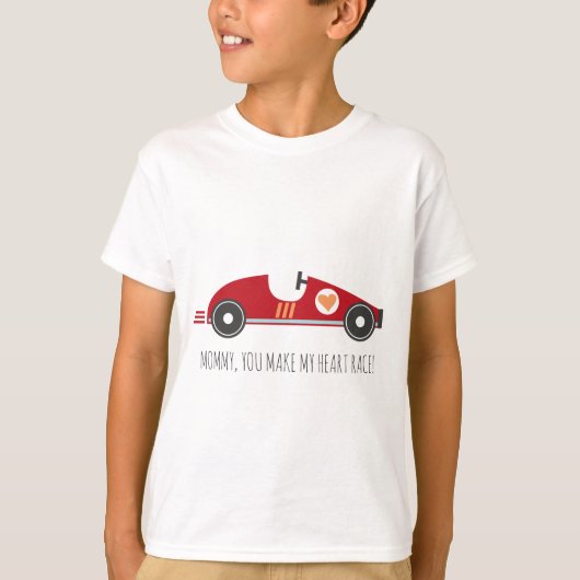 バレンタインデーのTシャツ|の競争のヴィンテージ車 Tシャツ (正面)