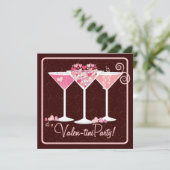 バレンタインデーのValentiniマルティーニのパーティの招待状 招待状 (スタンド正面)