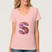 バレンタインデーのVENETIAN仮装モノグラムS文字 Tシャツ (正面)