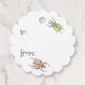 バレンタインデーのXOXOバグとキスロブバグ フェイバータグ (裏面)