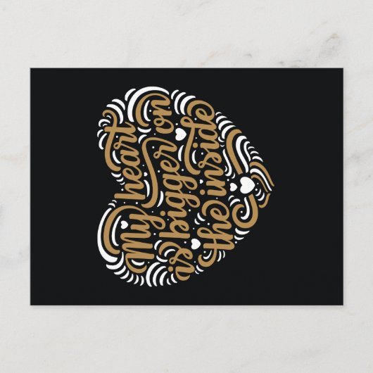 バレンタインデーはがきの上に大きい シーズンポストカード (正面)