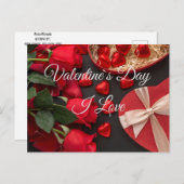 バレンタインデーはがき ポストカード (正面/裏面)