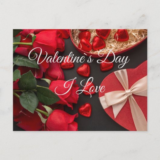 バレンタインデーはがき ポストカード (正面)