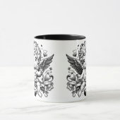 バレンタインデーはバラと鳩とキューピッド マグカップ (中央)