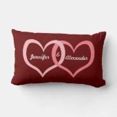 バレンタインデーは一流のハート愛芸術をつなぎます ランバークッション (裏面)