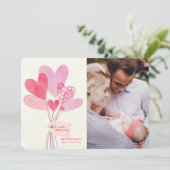 バレンタインデーは写真カードを風船のようにふくらませます シーズンカード (スタンド正面)