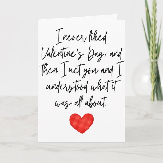 バレンタインデーは好きになれなかった  折り畳まれた カード (正面)