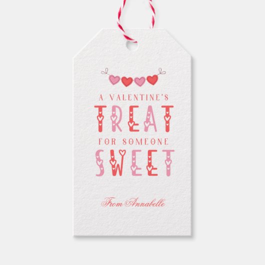 バレンタインデーは教室の好意ギフトラベル ギフトタグ (正面)