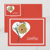 バレンタインデーは毎日 愛してる 気分 ポストカード (正面/裏面)