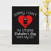 バレンタインデーは猫と一緒に過ごします カード (黄色い花)