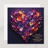 バレンタインデーは私と一緒にハガキサンキューキ サンキューカード (正面/裏面)