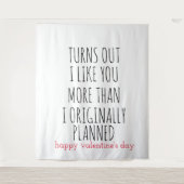 バレンタインデーは、私はあなたの方が好きだと分かった タペストリー (正面)