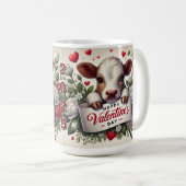 バレンタインデーふくらはぎ(フローラ配置) コーヒーマグカップ (正面右)