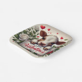 バレンタインデーふくらはぎ(フローラ配置) ペーパープレート (傾斜あり)