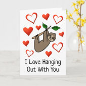 バレンタインデーぶら下がったを愛してる カード (黄色い花)