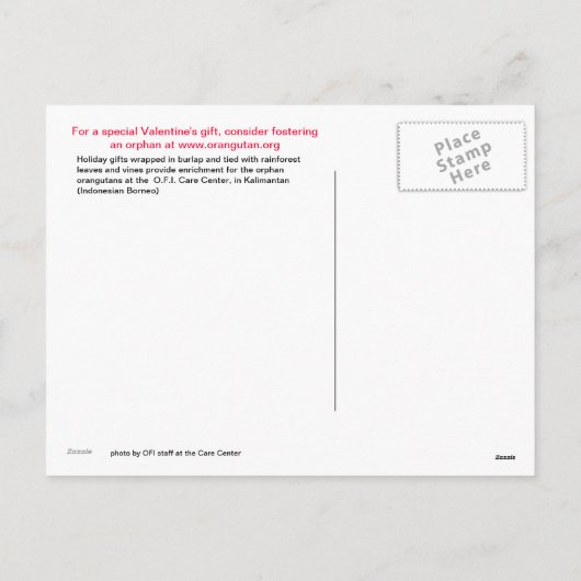 バレンタインデーへの愛の束 シーズンポストカード (裏面)