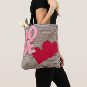 バレンタインデーへの愛 – 木製画像トートバッグ トートバッグ (クローズアップ)