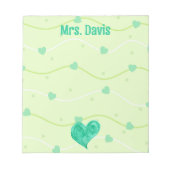 バレンタインデーまたはセントパトリックパーソナライズされたデー ノートパッド (正面)