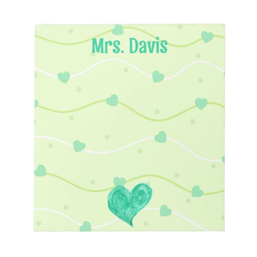 バレンタインデーまたはセントパトリックパーソナライズされたデー ノートパッド (正面)