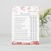 バレンタインデーまたは下ブライダルシャワーゲームカード 案内状 (スタンド正面)