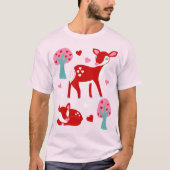 バレンタインデーをテーマにしたI Love You Tシャツ (正面)