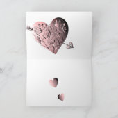 バレンタインデーをハッピーに！手描きのハート シーズンカード (内部)