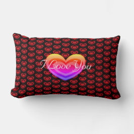 バレンタインデーをハートで愛する ランバークッション