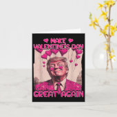 バレンタインデーを再び偉大にしよう 面白いトランプ好き カード (黄色い花)