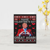 バレンタインデーを再び偉大に トランプ愛好家 面白い カード (黄色い花)