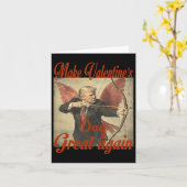 バレンタインデーを再び偉大に トランプ バレンタイン カード (黄色い花)