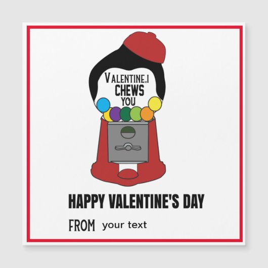  バレンタインデーを噛む男の子のバレンタイン   (正面)