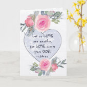 バレンタインデーを愛し合おう カード (黄色い花)